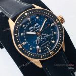 Swiss Blancpain Bathyscaphe Moonphase Watch Rose Gold Blue Dial